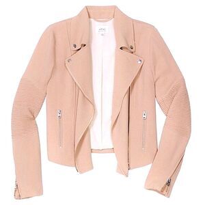 Aritzia Wilfred Montesson Moto Jacket Zip Up Japanese Fabric Jacket Size 2